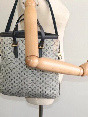 LOUIS VUITTON Monogram Mini Fran?oise Tote Bag 2way Blue M92208 LV Auth KD446